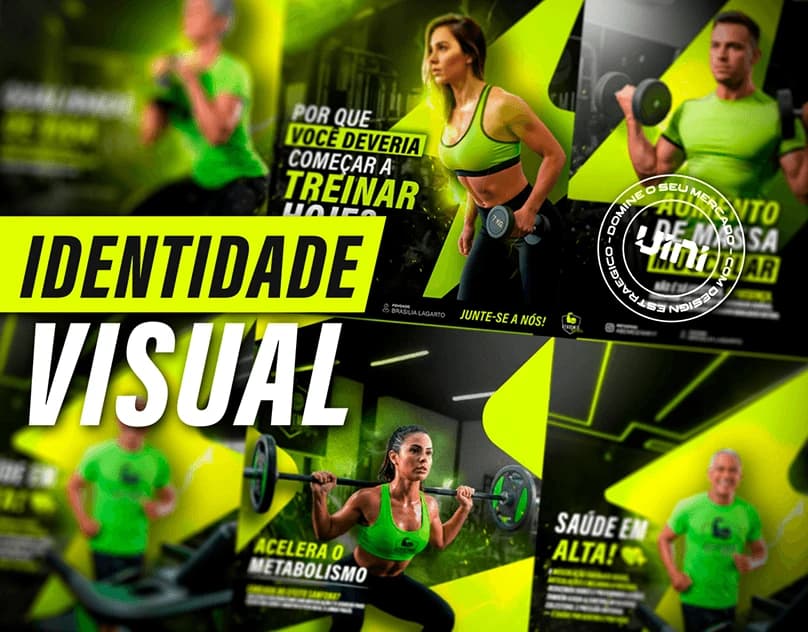 Bem Estar Fit — Identidade e peças de comunicação para uma academia.